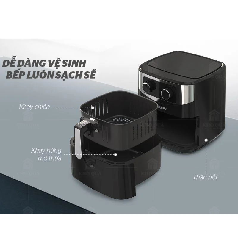 Hình cấu tạo SHD4062 trong gallery với giỏ, khay ngoài và thân nồi